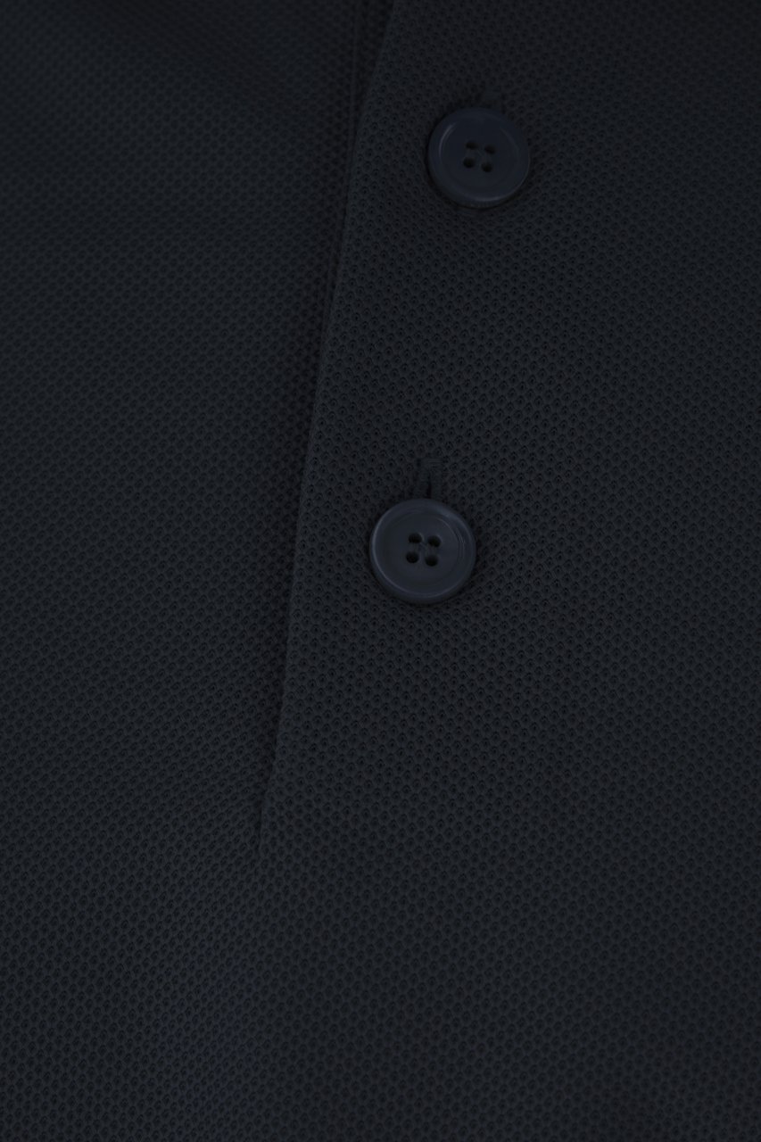 Burberry Blue piquet polo shirt Blauw
