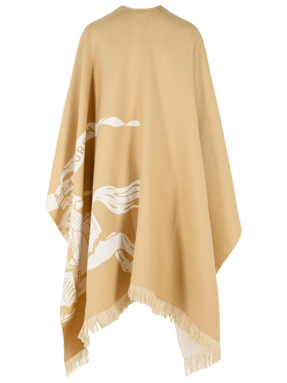 Burberry 'Ekd' Beige Wool And Silk Cape Bruin