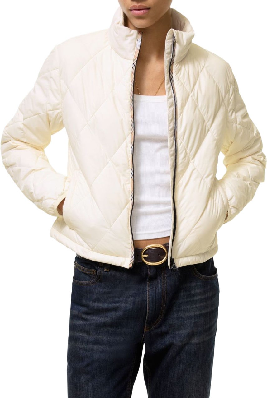 Burberry Coats White Wit