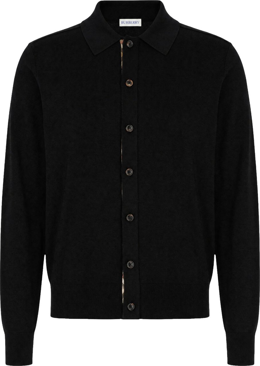 Burberry Black wool cardigan Zwart