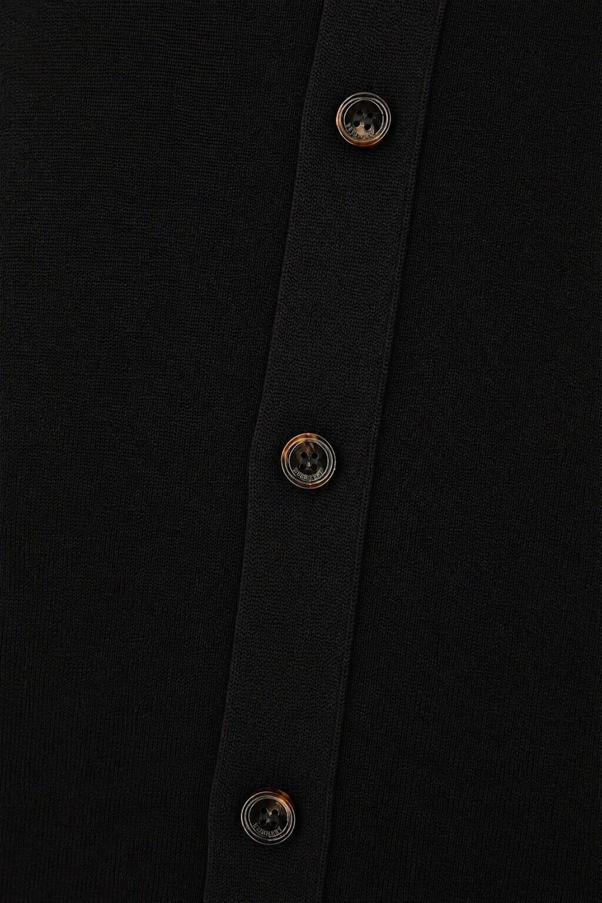 Burberry Black wool cardigan Zwart