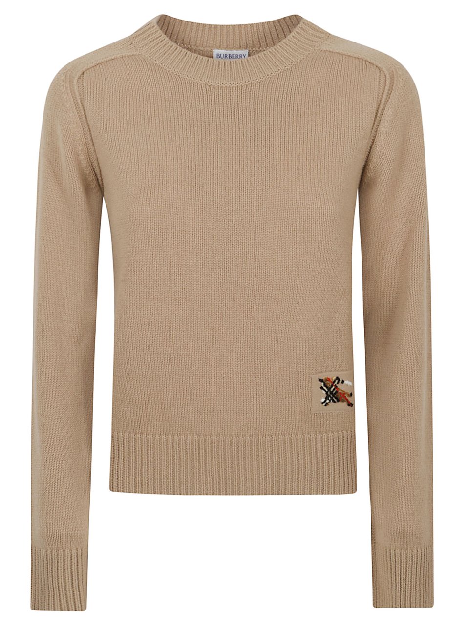 Burberry Wool Cashmere-Blend Equestrian Knight Sweater Roze