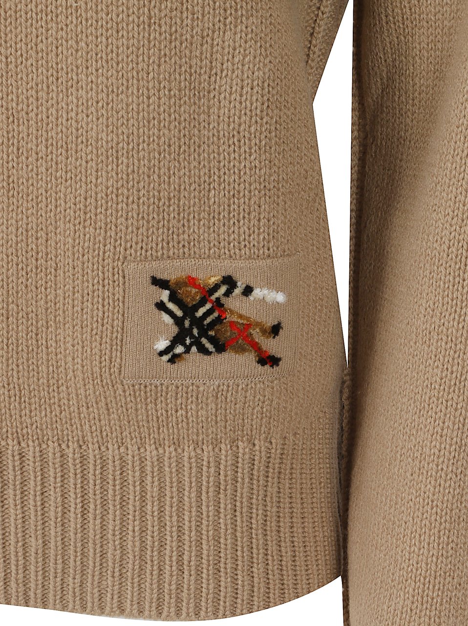 Burberry Wool Cashmere-Blend Equestrian Knight Sweater Roze