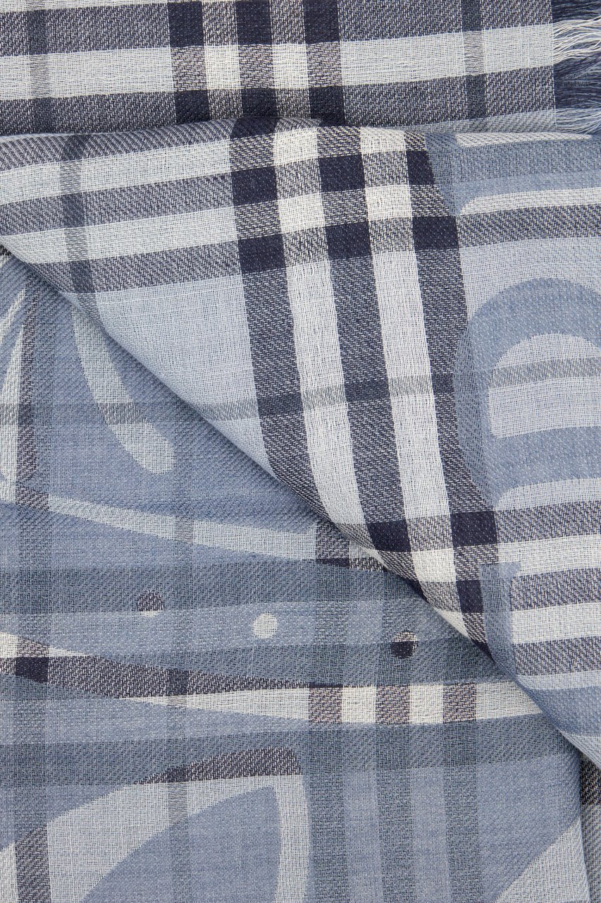 Burberry Embroidered wool blend scarf Divers
