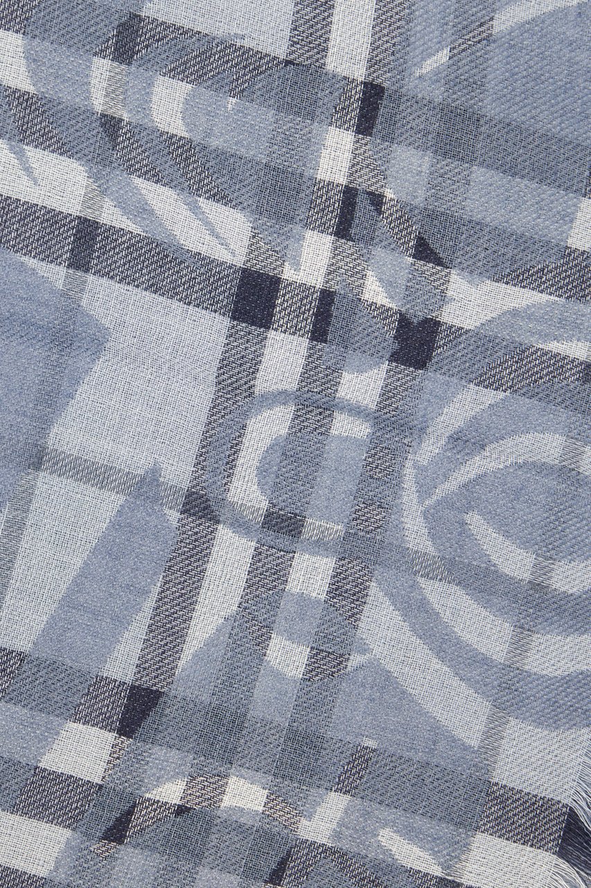 Burberry Embroidered wool blend scarf Divers