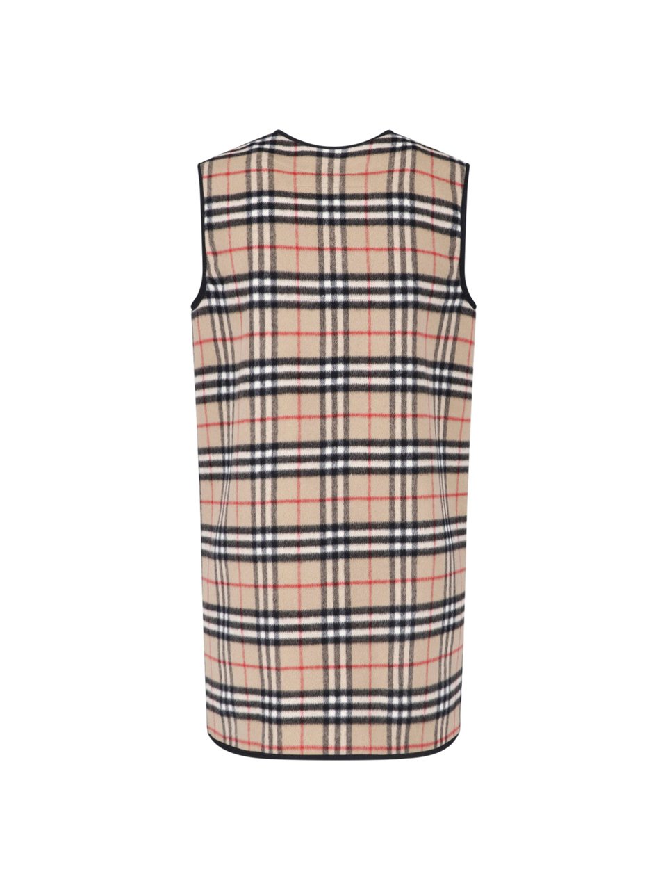 Burberry Check Wool-Cashmere Detachable Button Liner Neutraal