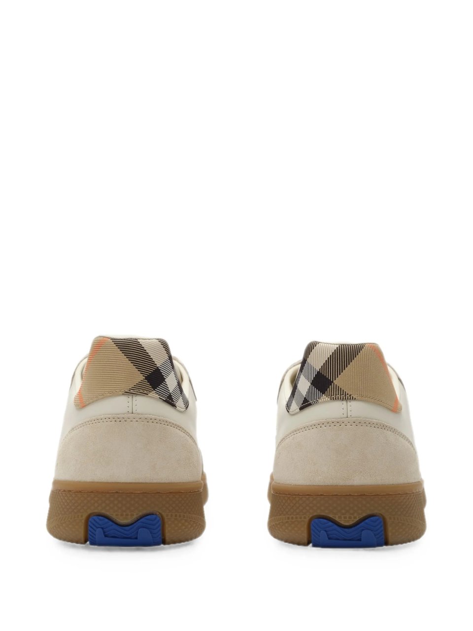 Burberry Low-Top Sneakers with Classic Check and Vintage Accents Bruin