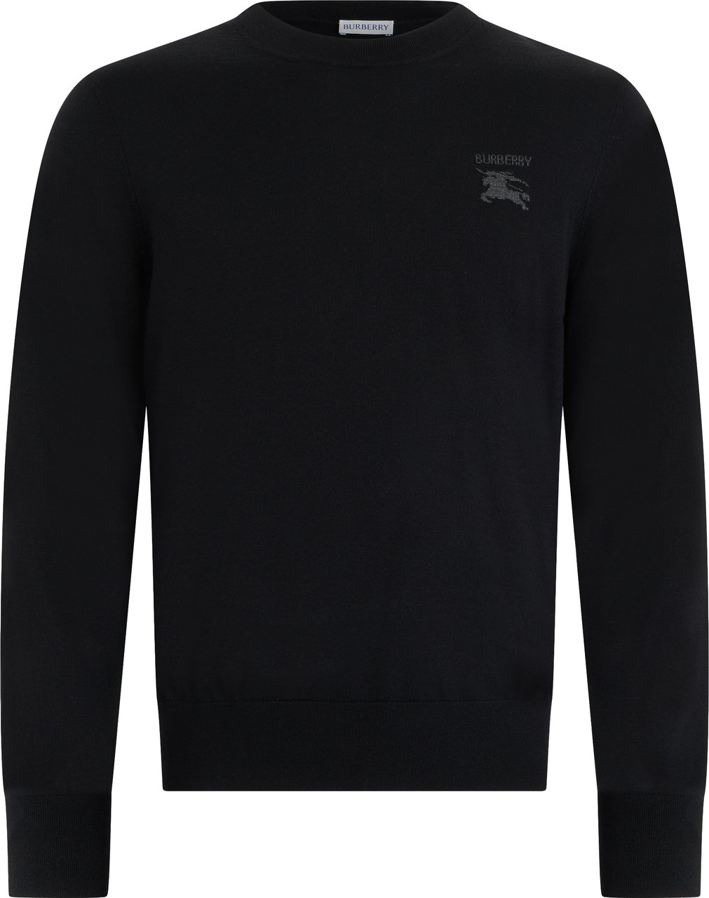 Burberry Crewneck sweater in wool Zwart