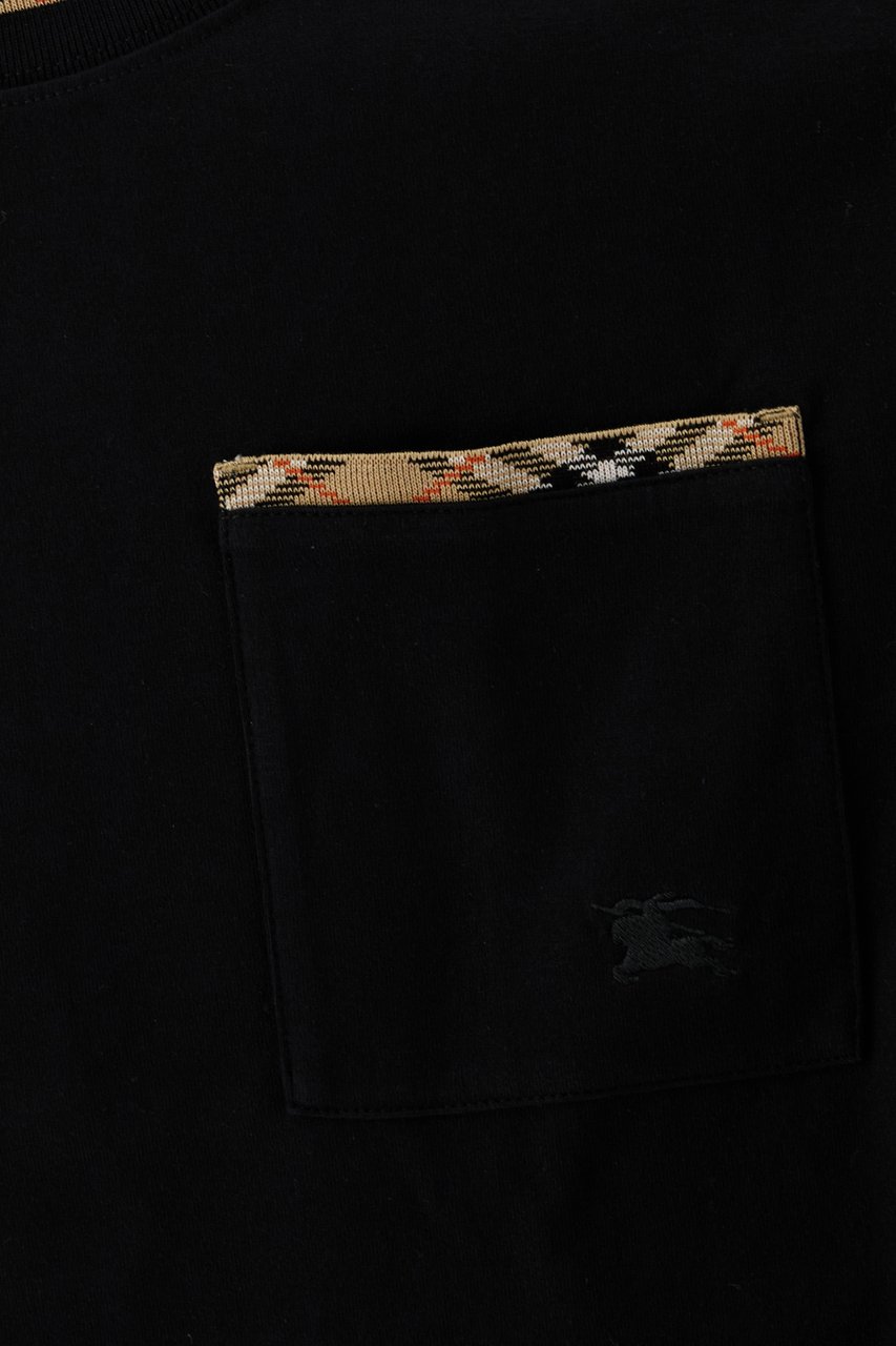 Burberry Black cotton t-shirt Zwart