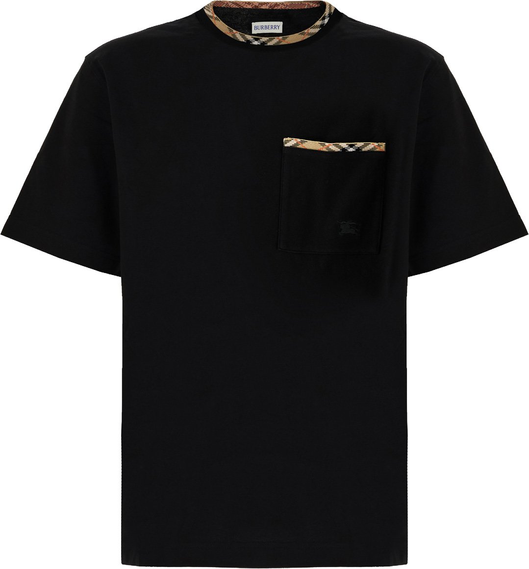 Burberry Black cotton t-shirt Zwart