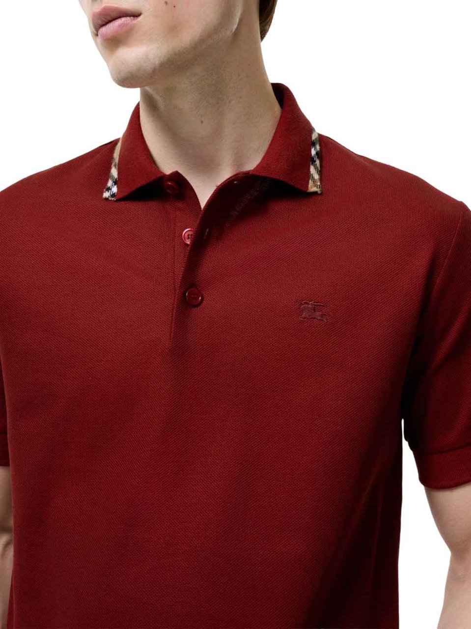 Burberry T-Shirts And Polos Bordeaux Maroon