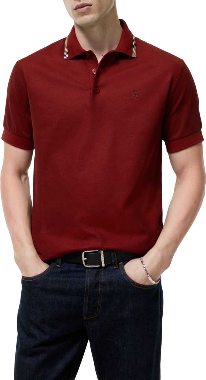 Burberry T-Shirts And Polos Bordeaux Maroon