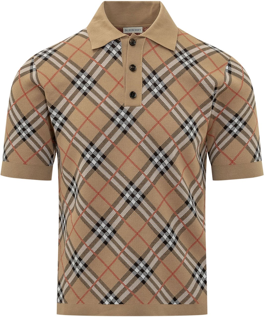 Burberry Marlow Polo a Motivo Check Beige