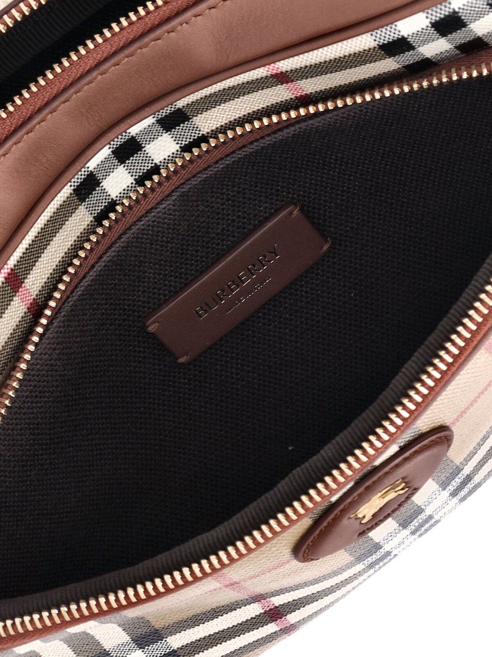 Burberry Beige Canvas Shoulder Bag Neutraal