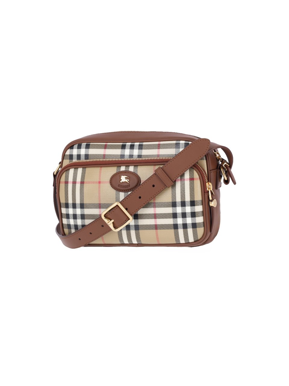 Burberry Beige Canvas Shoulder Bag Neutraal