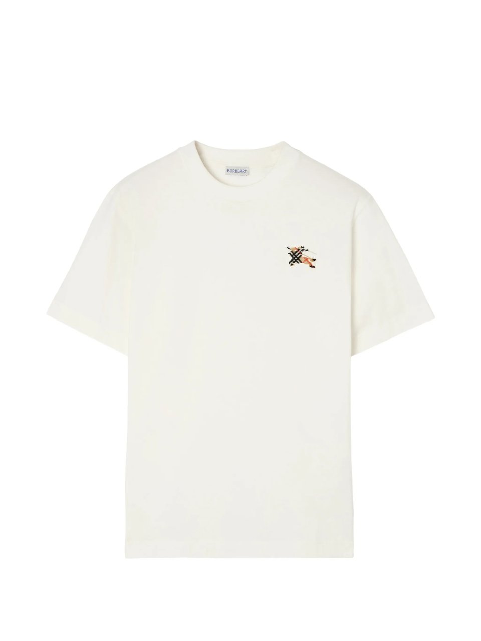 Burberry White Seth Cotton Crewneck T-Shirt Wit