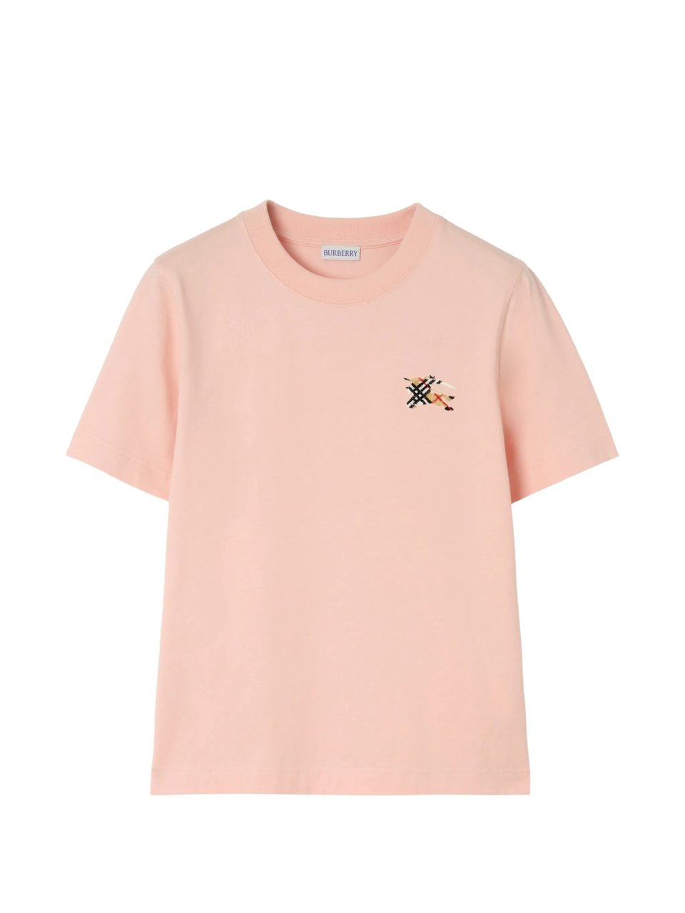 Burberry Short-Sleeved Crew Neck T-Shirt With Abstract Embroidery Neutraal