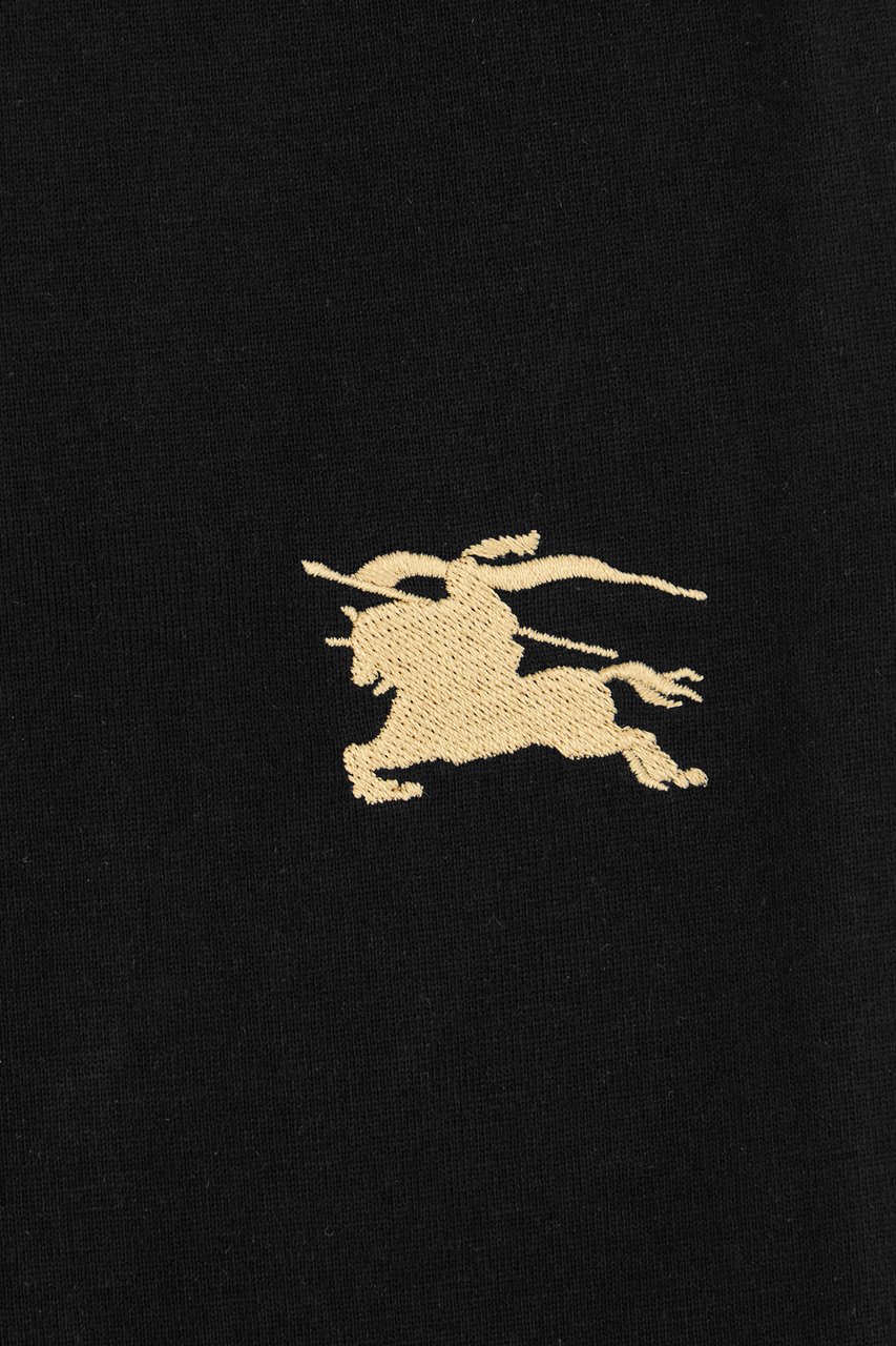 Burberry Black cotton t-shirt Zwart