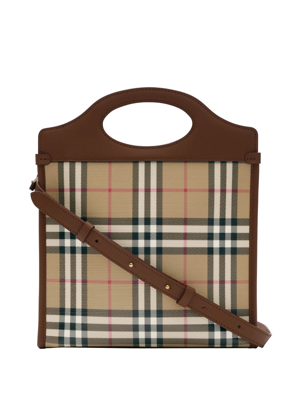 Burberry Pocket Mini Check Handbag Neutraal