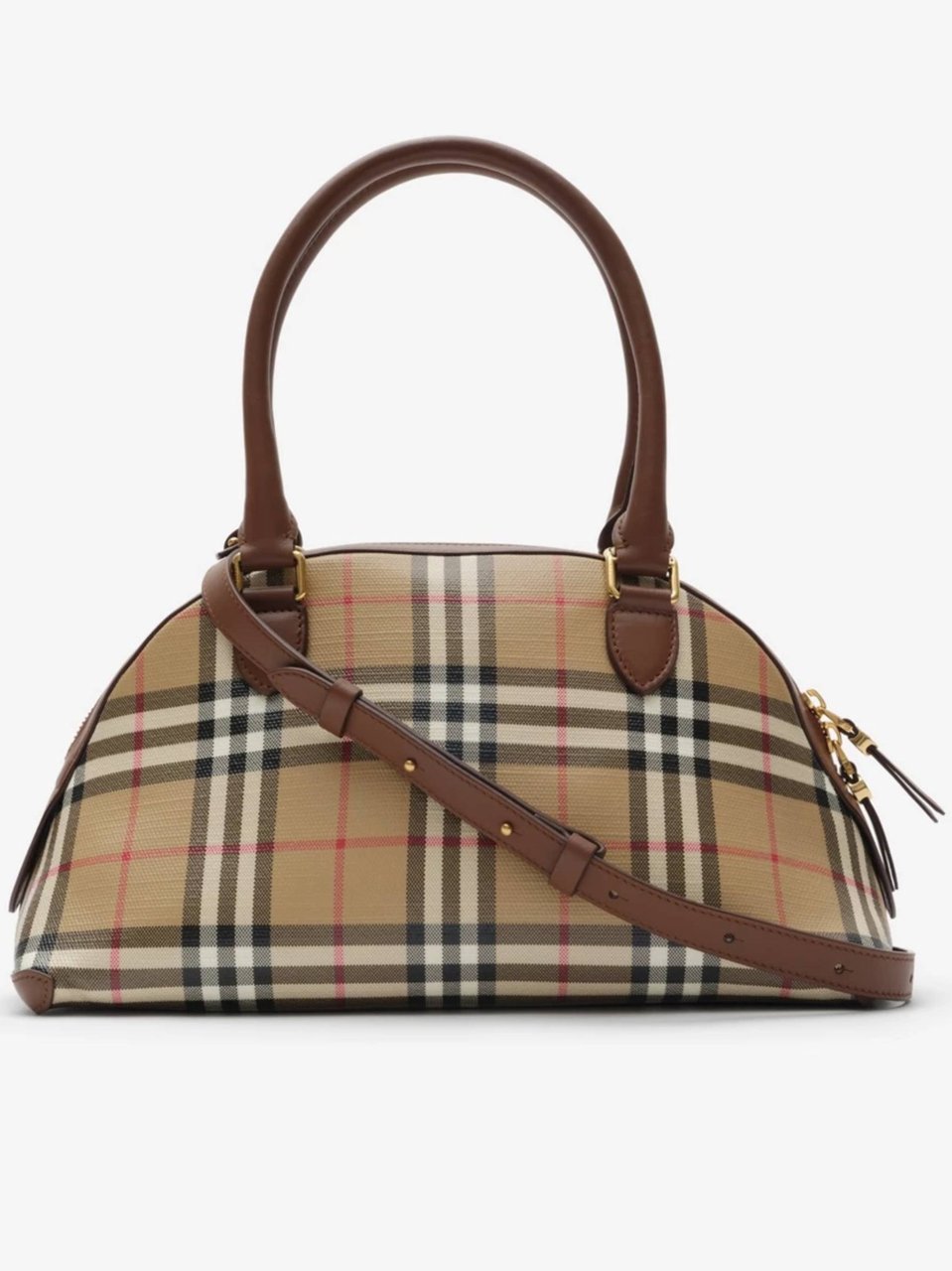 Burberry Primrose Piccola Check Handbag Neutraal