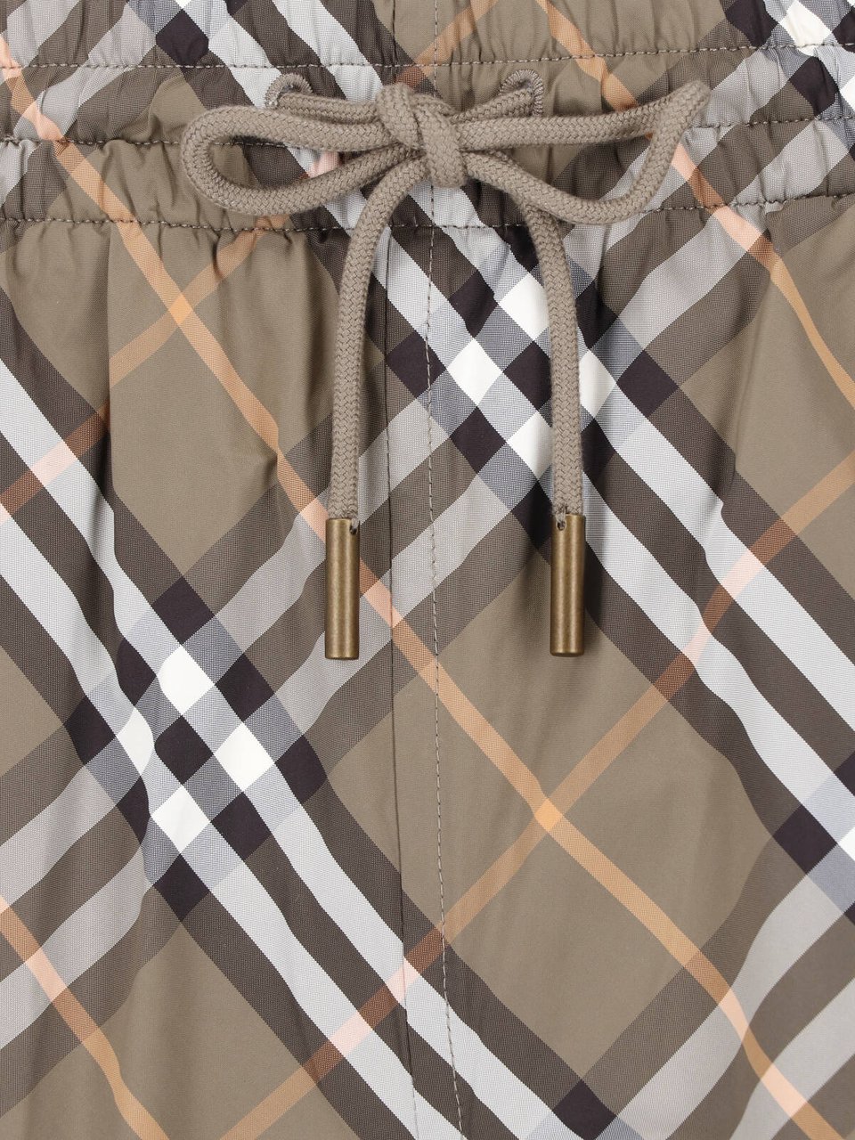 Burberry Multicolor Checkered Elastic Waistband Shorts Grijs