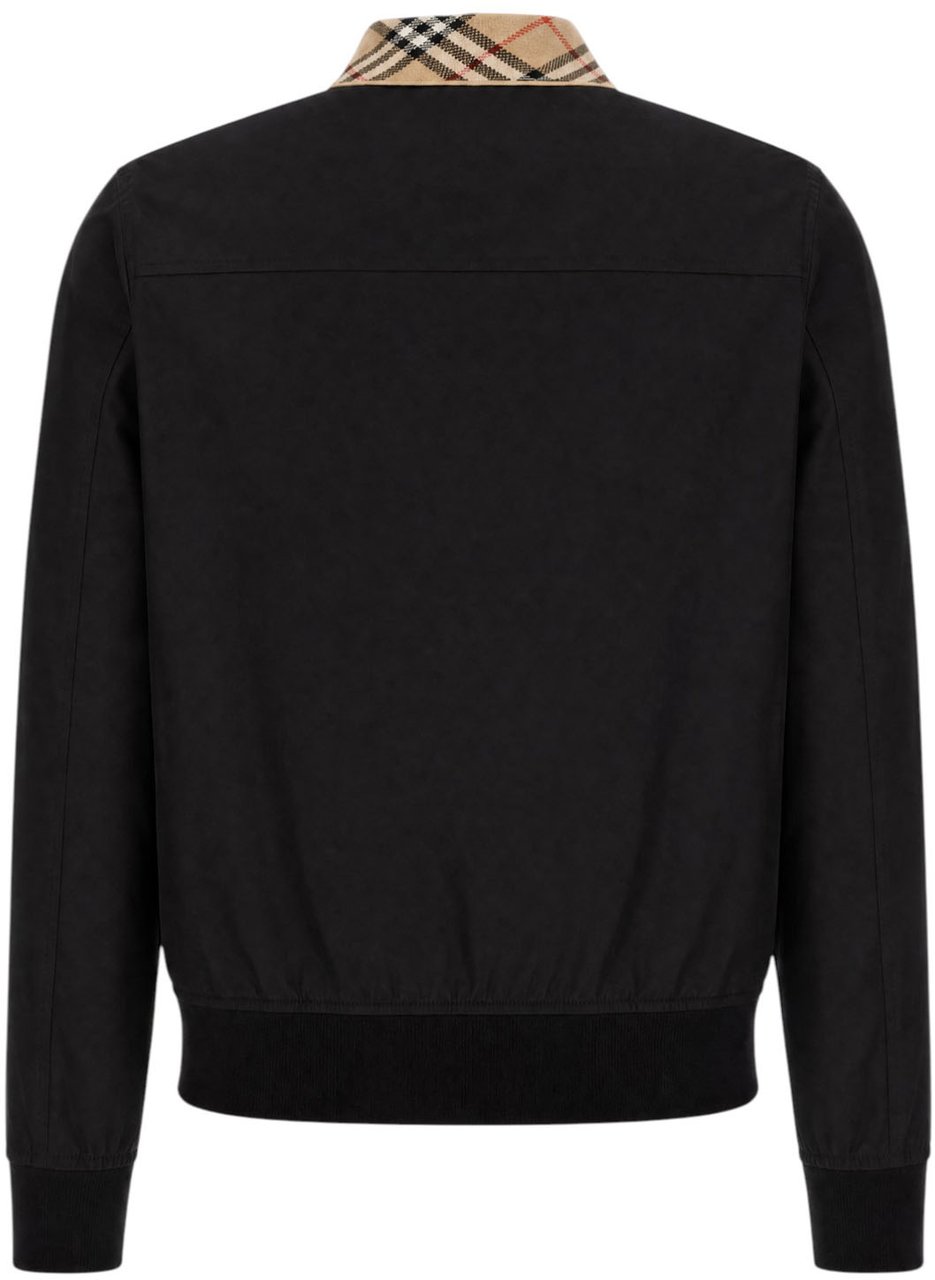 Burberry Black cotton jacket Zwart