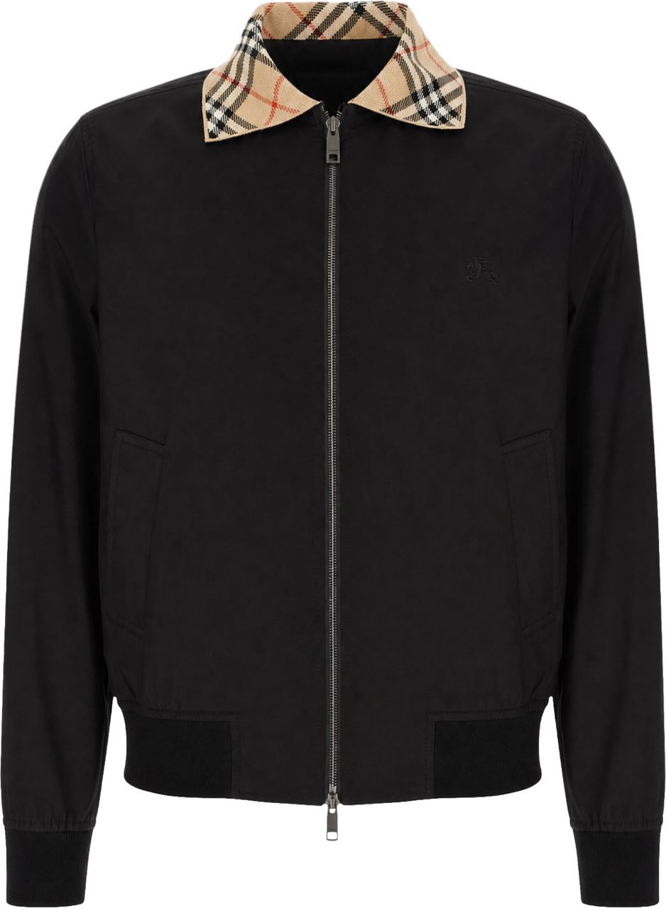 Burberry Black cotton jacket Zwart