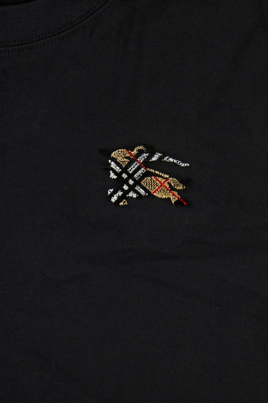 Burberry Black cotton t-shirt Zwart