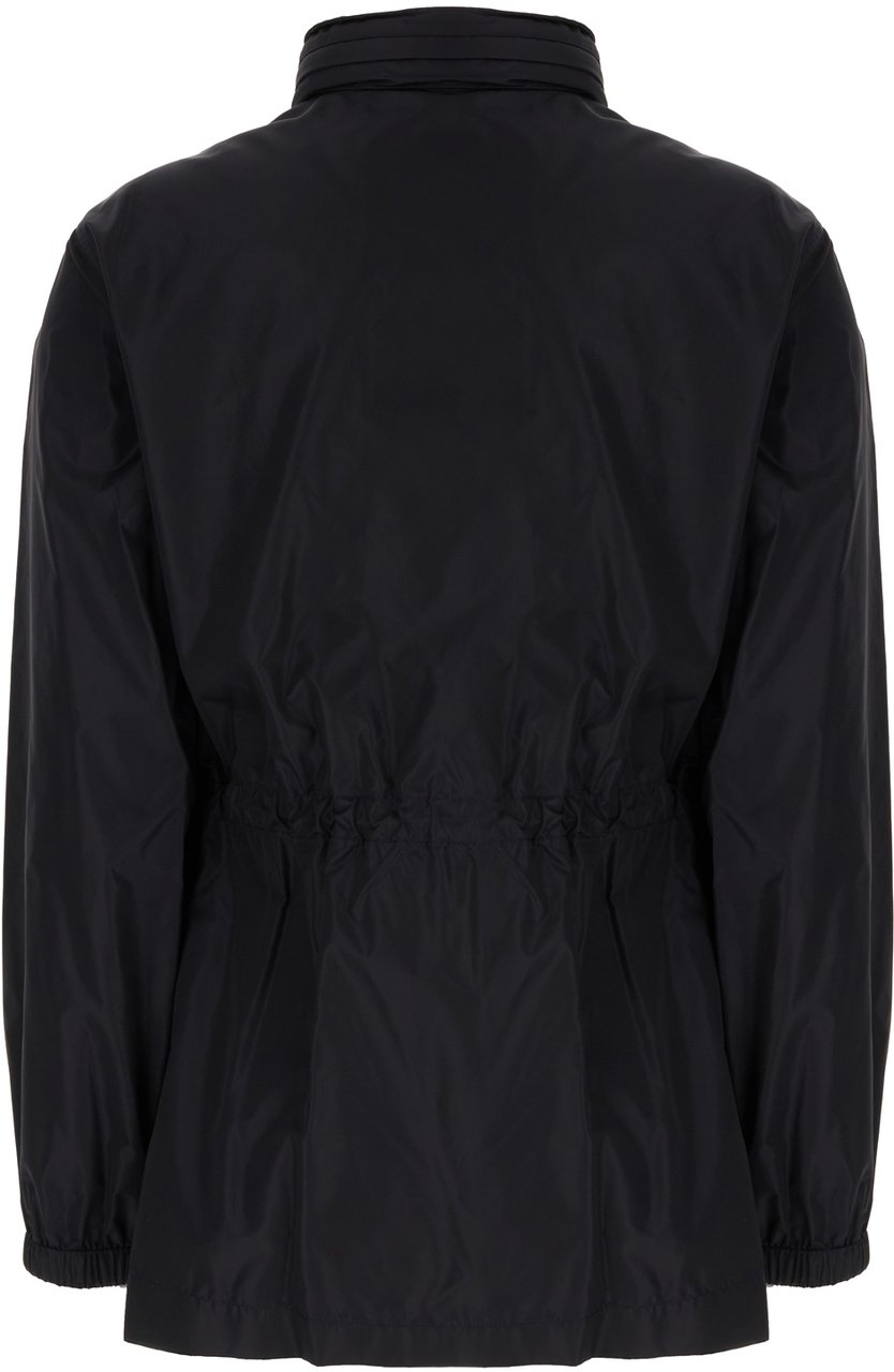 Burberry Black nylon windbreaker Zwart