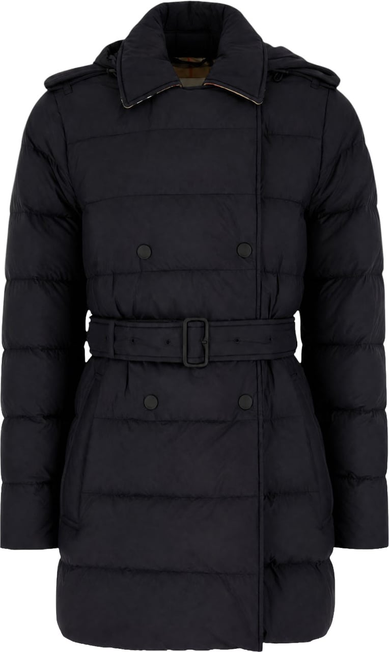 Burberry Black nylon down jacket Zwart