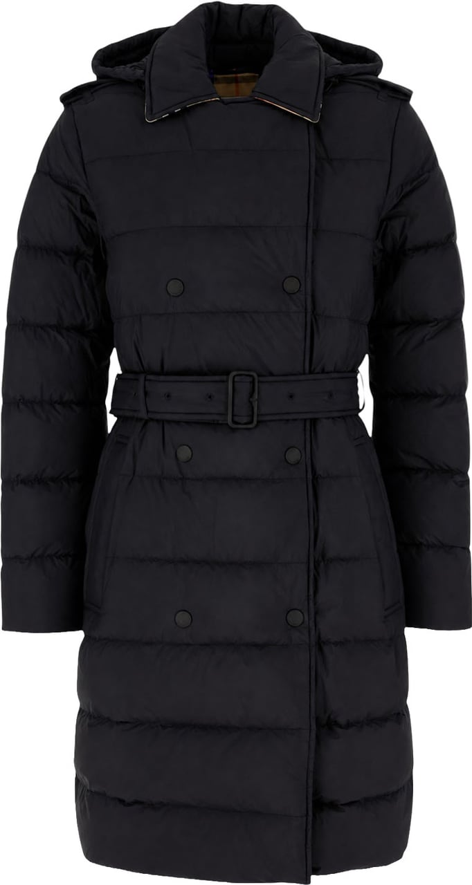 Burberry Black nylon down jacket Zwart