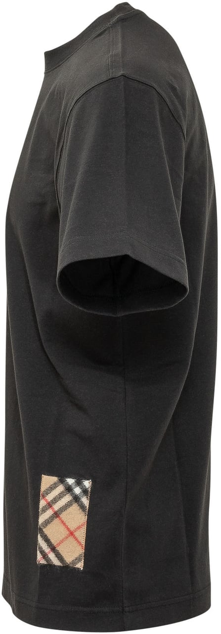 Burberry Seth T-shirt con Inserto Laterale Donkergrijs