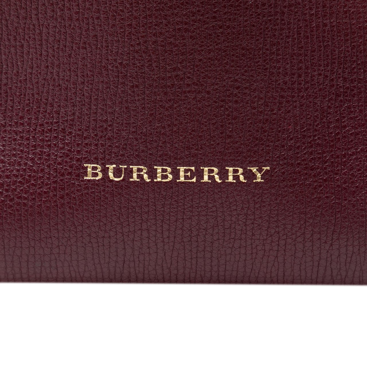Burberry Grained Calfskin and House Check Canvas Canterbury Tote Paars