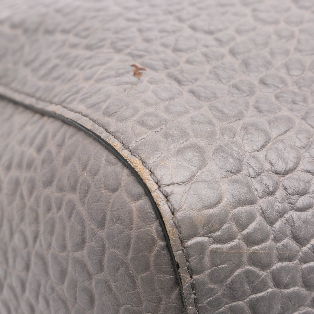 Burberry Medium Grained Calfskin Alchester Satchel Grijs