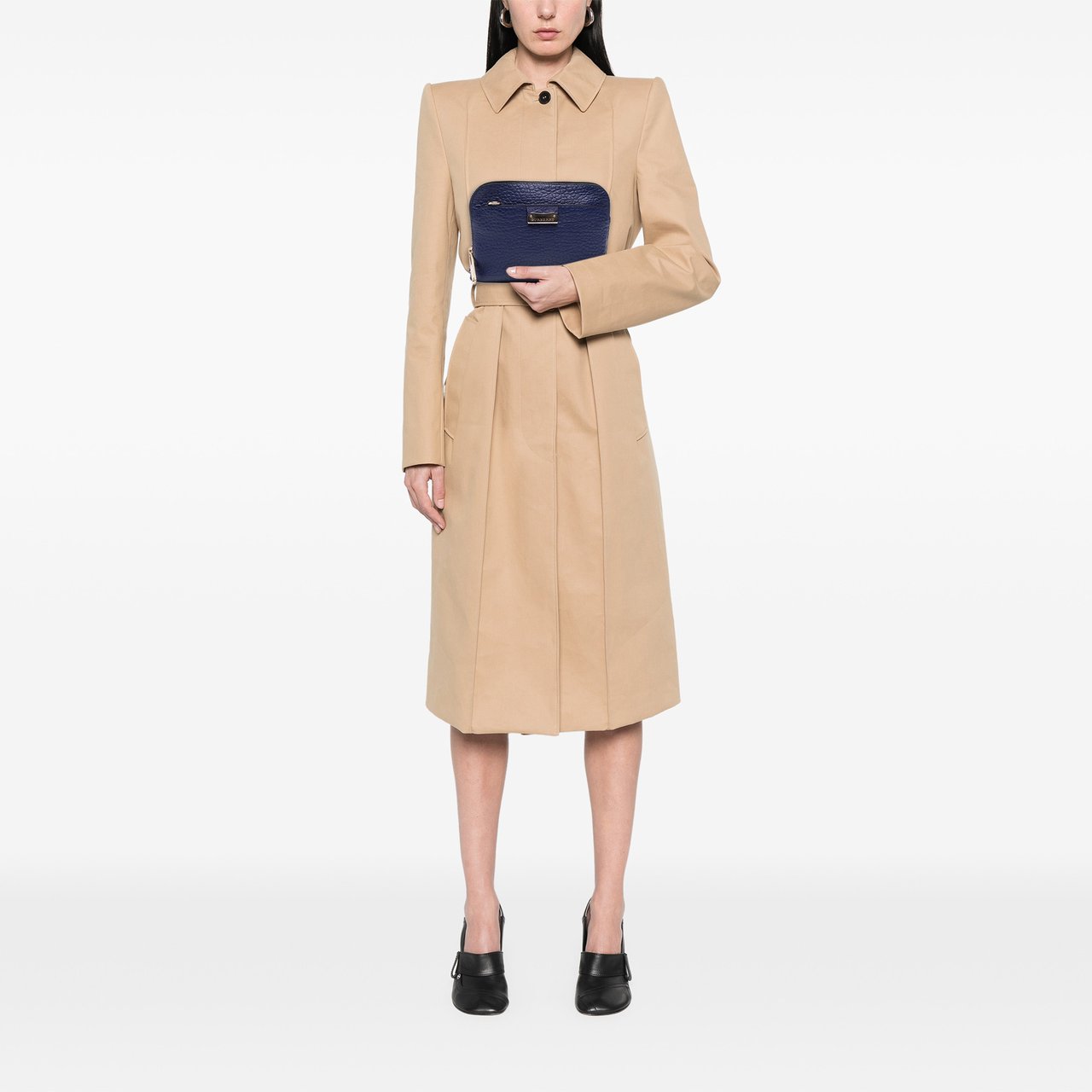 Burberry Leather Harrogate Crossbody Blauw