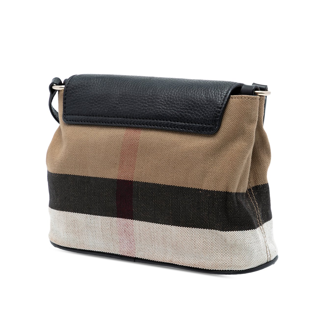 Burberry Mega Check Canvas and Grained Calfskin Gowan Crossbody Bruin