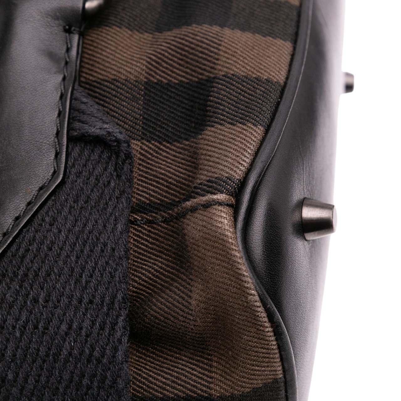 Burberry House Check Canvas and Leather Parsons Satchel Bruin