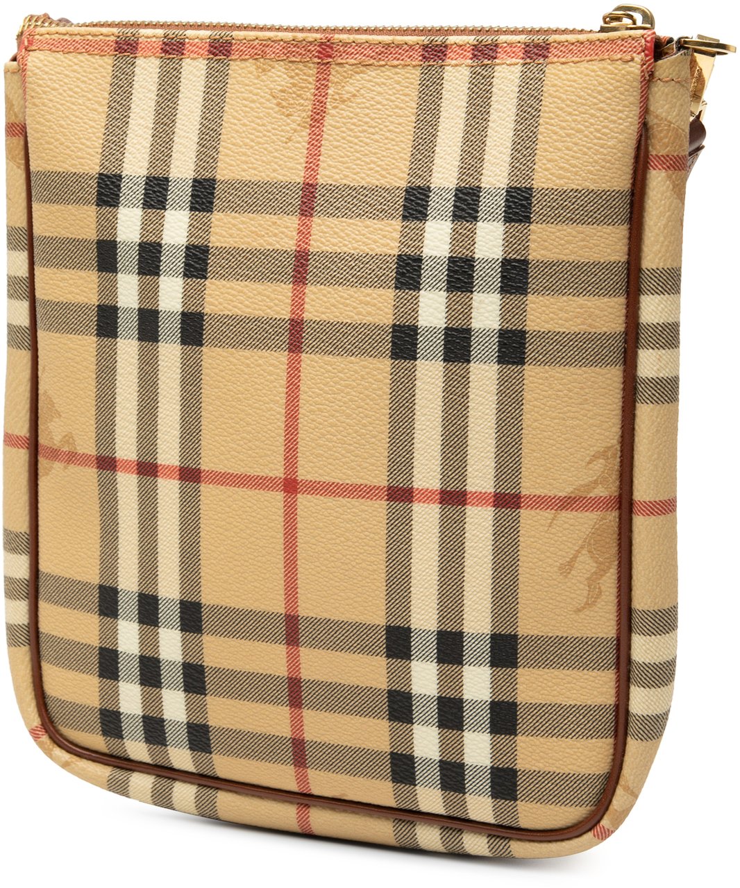 Burberry Haymarket Check Coated Canvas Crossbody Bruin