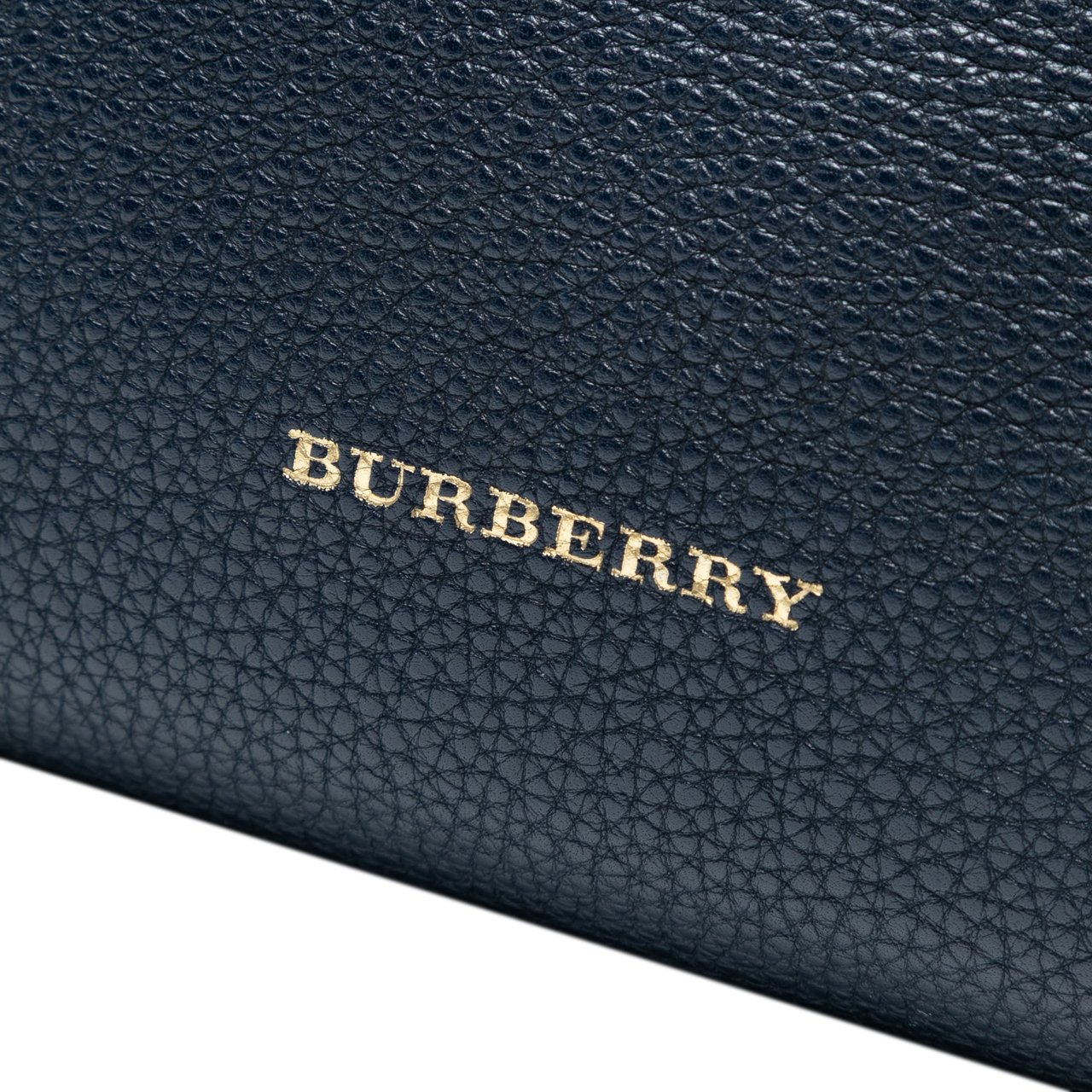 Burberry Medium Leather and House Check Banner Satchel Blauw