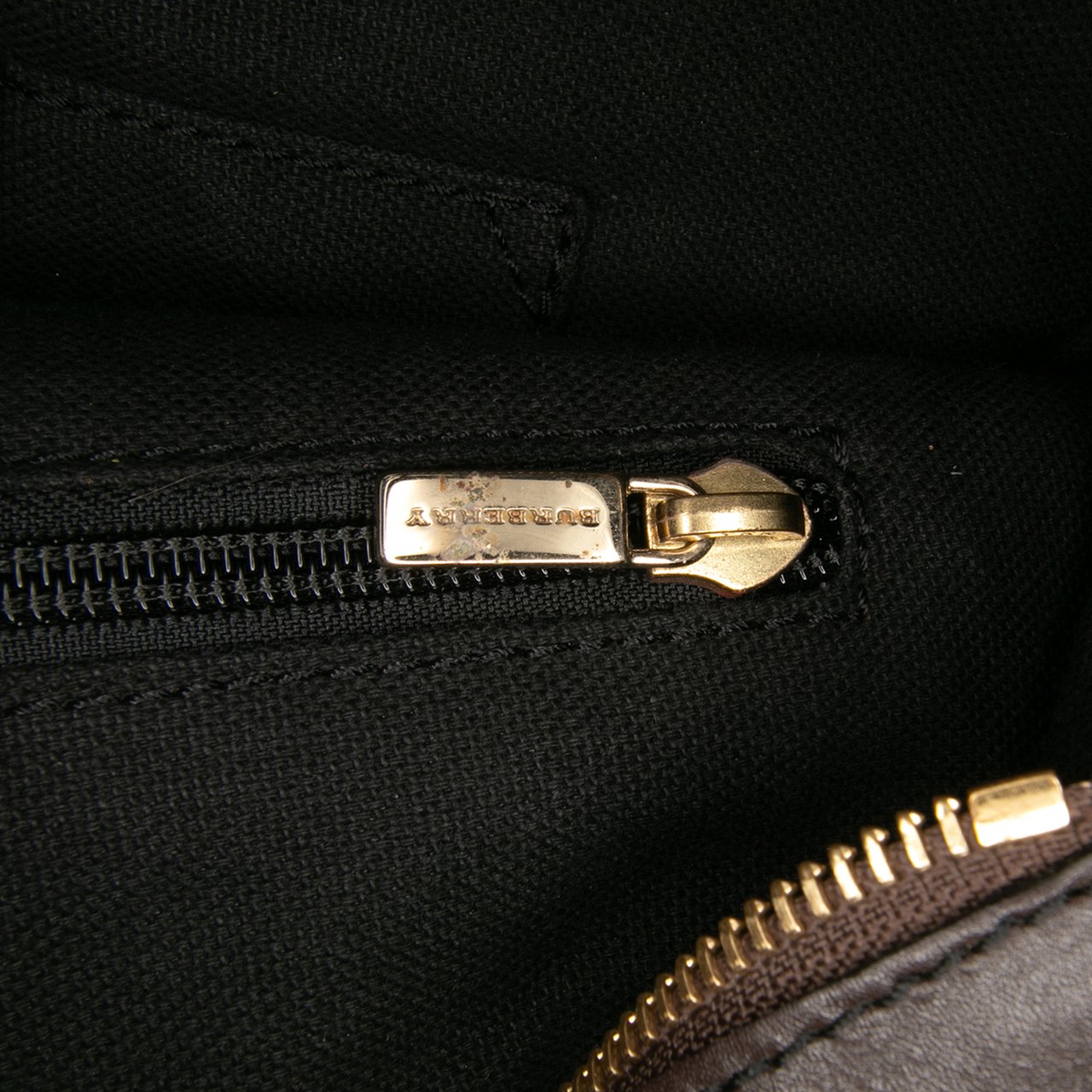 Burberry Haymarket Check Coated Canvas Tote Bruin
