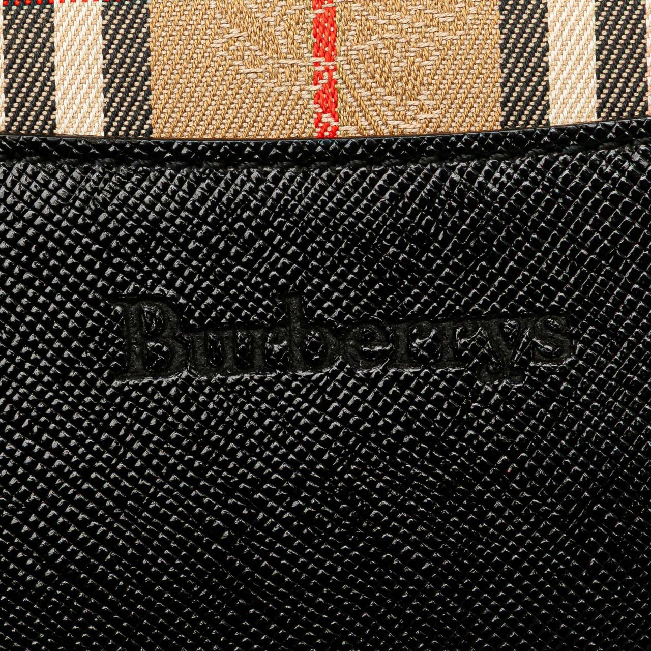 Burberry Haymarket Check Canvas Handbag Bruin
