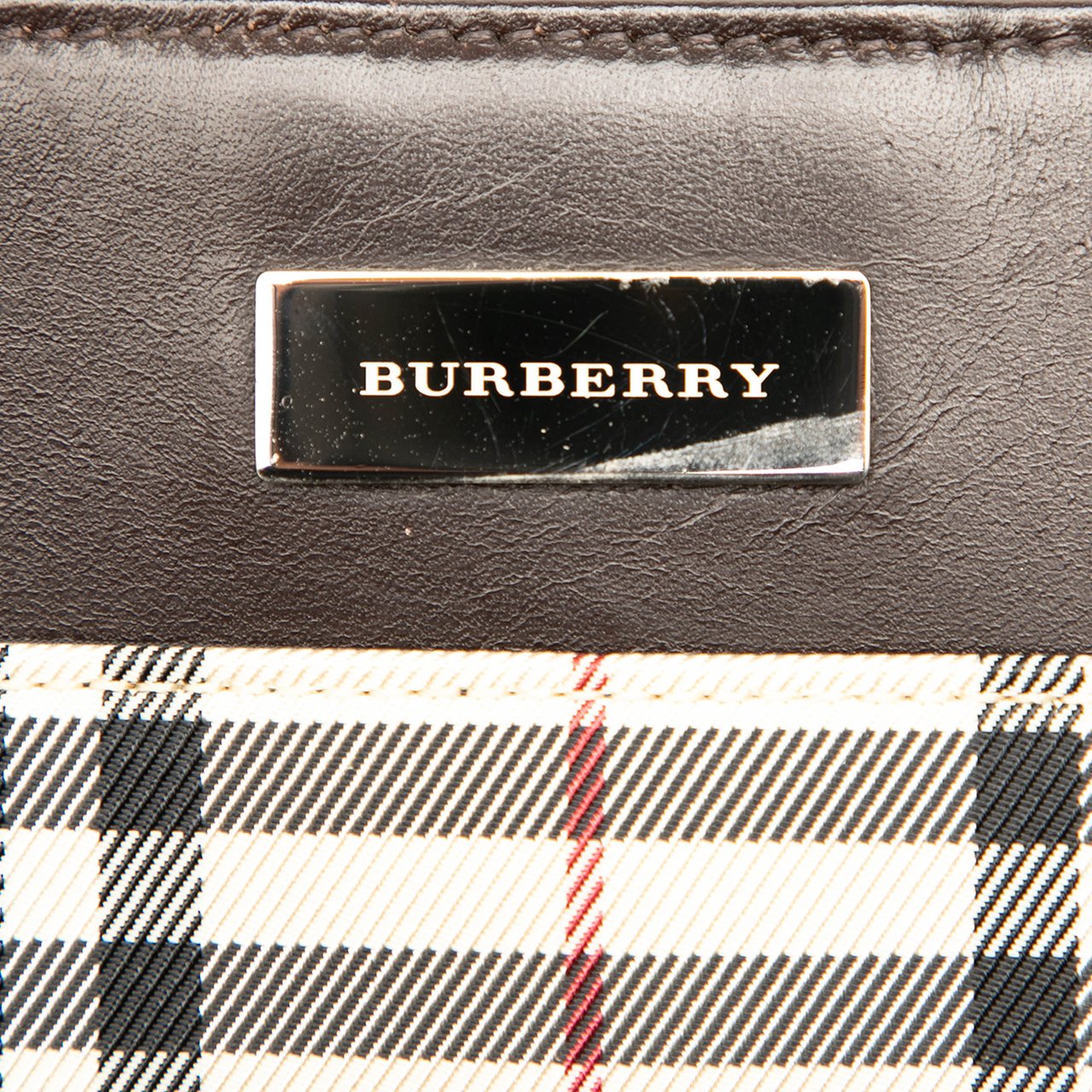 Burberry House Check Canvas Handbag Bruin
