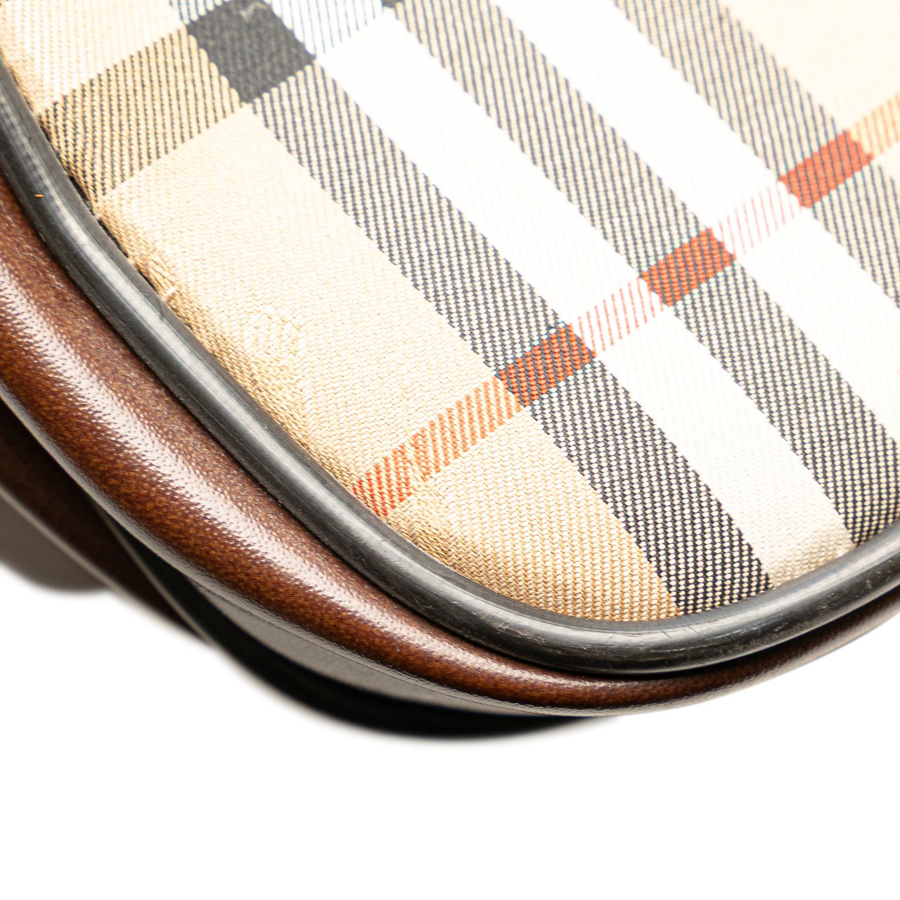 Burberry Haymarket Check Canvas Travel Bag Bruin