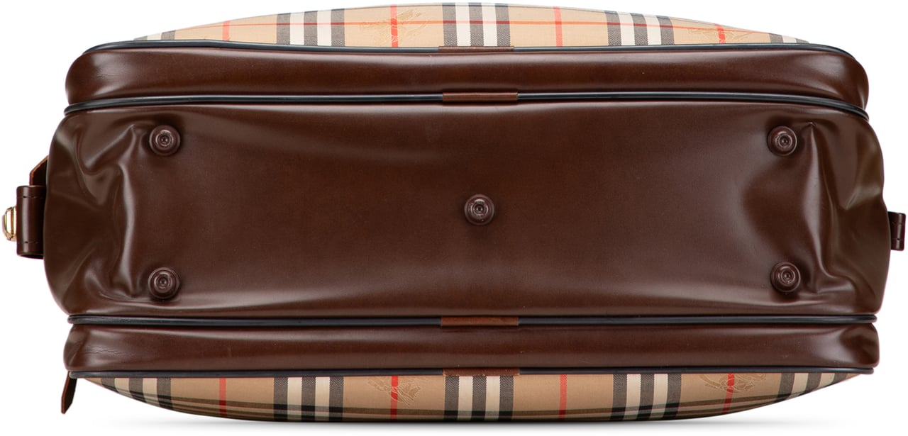 Burberry Haymarket Check Canvas Travel Bag Bruin
