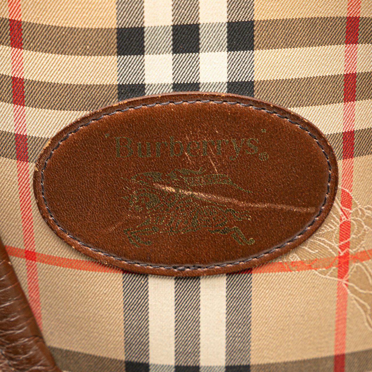 Burberry Haymarket Check Canvas Travel Bag Bruin