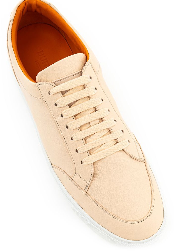 Burberry Pink Leather Low Top Sneakers Roze
