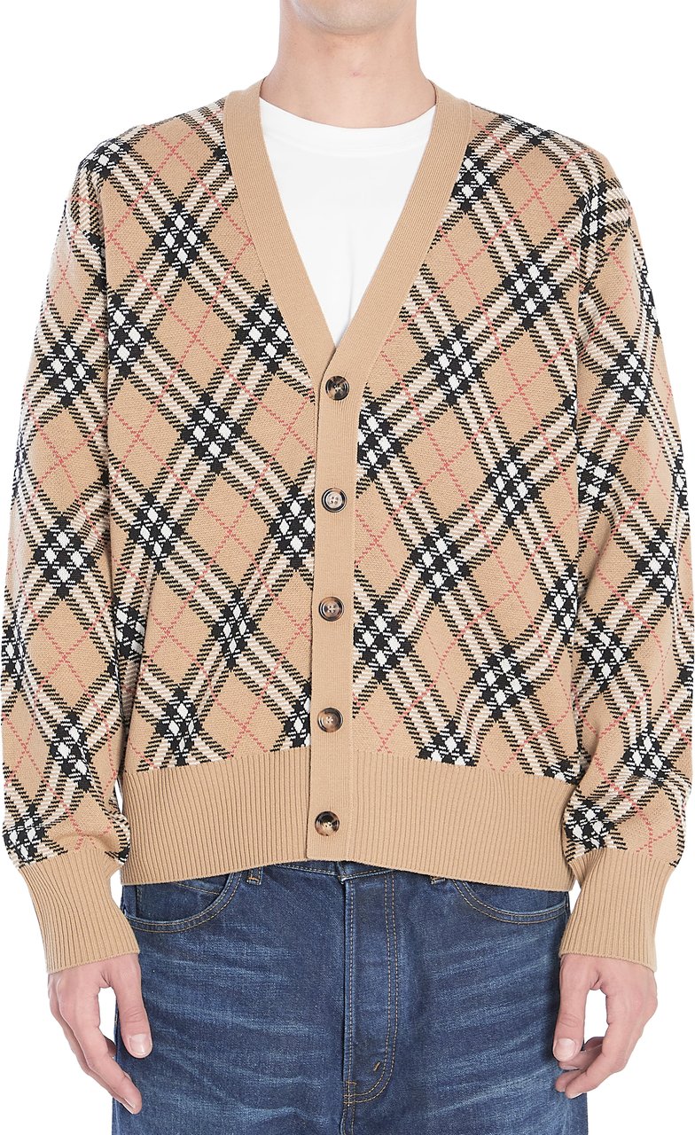 Burberry Wool-Blend Cardigan Beige