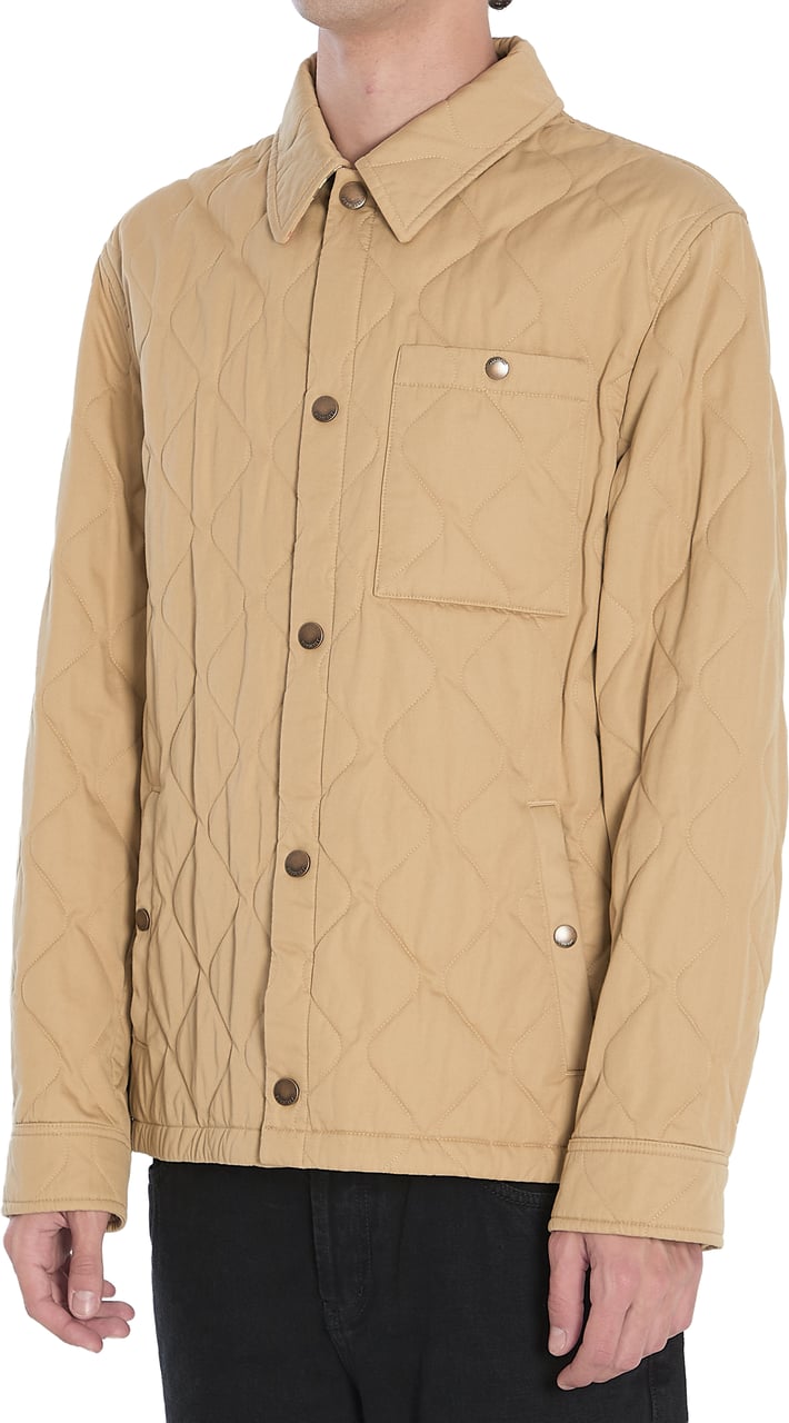 Burberry Quilted Gabardine Jacket Beige