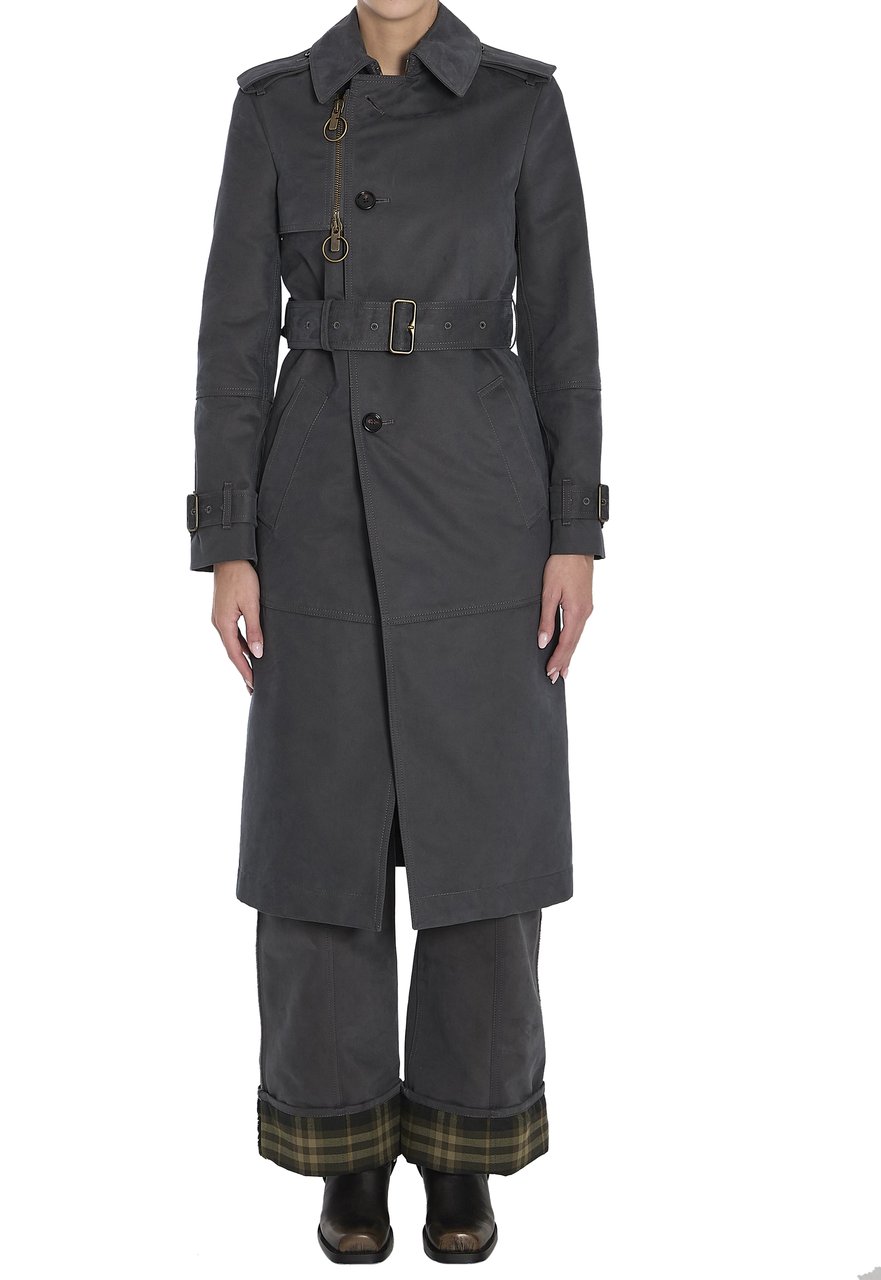 Burberry Trousers in cotton and nylon Grijs