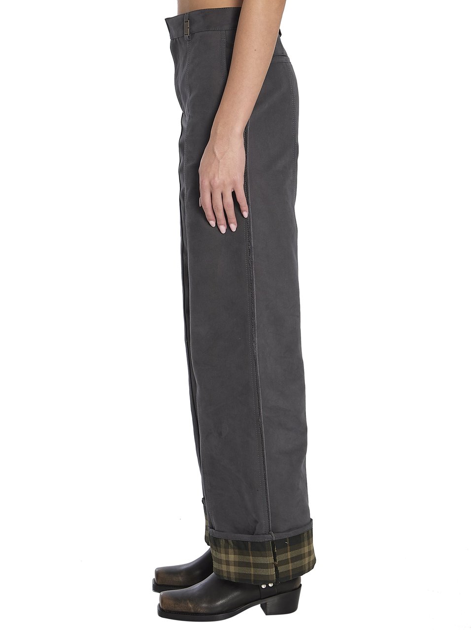 Burberry Trousers in cotton and nylon Grijs